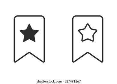 Bookmark vector icon. Black illustration isolated on white background for graphic and web design.