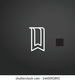 Bookmark vector icon. Bookmark concept stroke symbol design. Thin graphic elements vector illustration, outline pattern for your web site design, logo, UI. EPS 10.