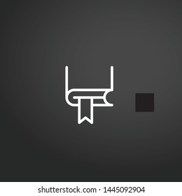 Bookmark vector icon. Bookmark concept stroke symbol design. Thin graphic elements vector illustration, outline pattern for your web site design, logo, UI. EPS 10.