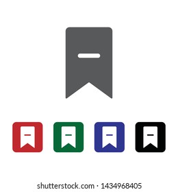 Bookmark vector icon. Element of interface for mobile concept and web apps illustration. Thin glyph icon for website design and development, app development. Vector icon