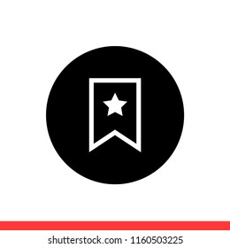 Bookmark vector icon, favorite symbol. Simple, flat design for web or mobile app
