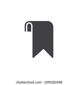 Bookmark vector icon. filled flat sign for mobile concept and web design. simple solid icon. Symbol, logo illustration. Pixel perfect vector graphics