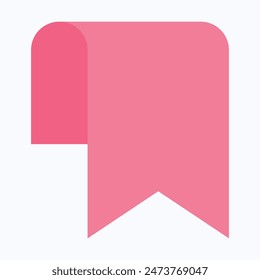 Bookmark Vector Icon, Flat Style Isolated Vector Icon.