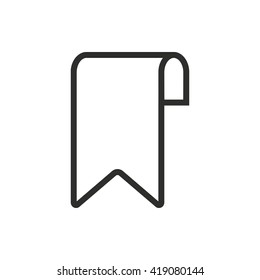 Bookmark   vector icon. Illustration isolated on white  background for graphic and web design.