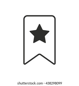Bookmark vector icon. Illustration isolated on white background for graphic and web design.