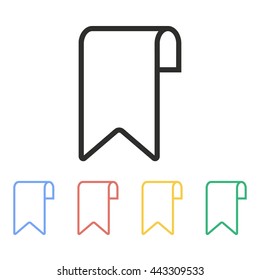 Bookmark vector icon. Illustration isolated on white background for graphic and web design.