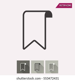 Bookmark vector icon. Illustration isolated for graphic and web design.