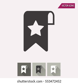 Bookmark vector icon. Illustration isolated for graphic and web design.