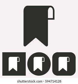 Bookmark vector icon. Illustration isolated for graphic and web design.