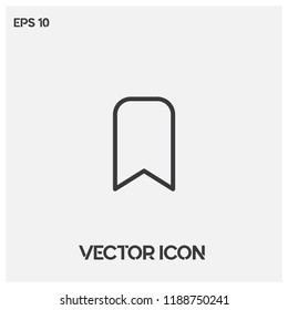 Bookmark vector icon illustration.Flat bookmark icon.Premium quality.
