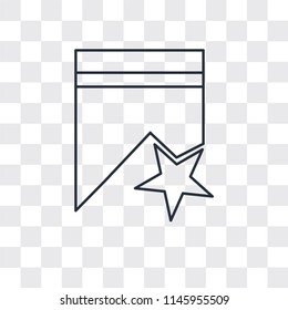 Bookmark vector icon isolated on transparent background, Bookmark logo concept
