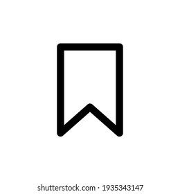 Bookmark Vector Icon. Reading Mark Symbol. Read Note Book Sign. Web And Application Interface Button. Isolated On White Background.