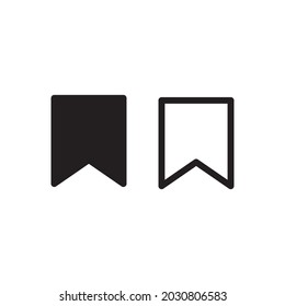Bookmark vector icon. Reading mark symbol. Web and application interface button. Read note book sign.