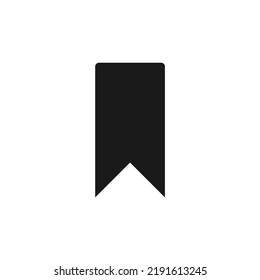Bookmark vector icon. Reading mark symbol. Read note book sign. Web and application interface button. Isolated on white background.