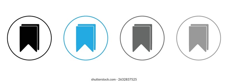 Bookmark vector icon. Reading mark symbol. Read note book sign. save icon button for web and application interface button . Vector Illustration . Eps 10 . 