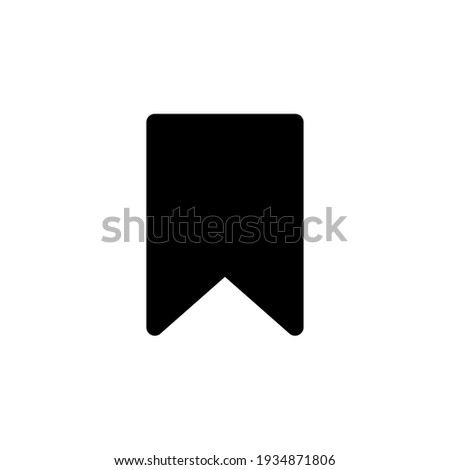 Bookmark vector icon. Reading mark symbol. Read note book sign. Web and application interface button. Isolated on white background.