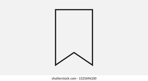 Bookmark vector icon. Ribbon, bookmark, label icon. 