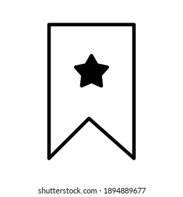 Lesezeichen-Vektorsymbol-Symbol auf weißem Hintergrund