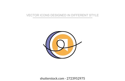 Stock de icono de Vector de marcador aislado en hoja blanca