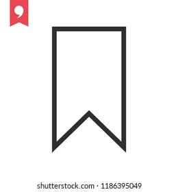 Bookmark vector icon, tag symbol