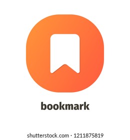 Bookmark vector icon for web and mobile applications