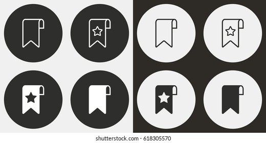 Bookmark vector icons set. Illustration isolated for graphic and web design.