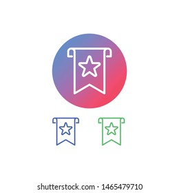 Bookmark Vector Illustration, outline icon. EPS 10