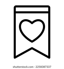 Bookmark Vector Line Icon Design