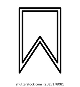 Bookmark Vector Line Icon Design