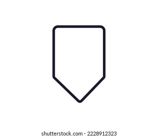 Bookmark vector line icon. Premium quality logo for web sites, design, online shops, companies, books, advertisements. Black outline pictogram isolated on white background 