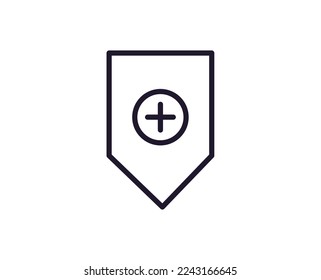 Bookmark vector line icon. Premium quality logo for web sites, design, online shops, companies, books, advertisements. Black outline pictogram isolated on white background 