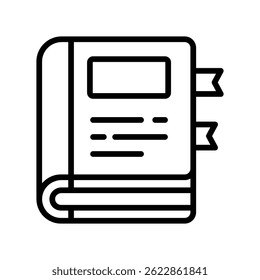 Bookmark Vector outline icon. Eps10 file 