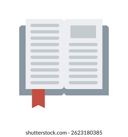 Vector de marcadores para el titular de la página y la ayuda de lectura. Ilustración de Clip de libro. Guardar Tu lugar en la novela o el diseño de iconos de libros de texto. Icono plano