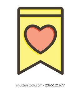 Lesezeichen mit Vektor-Dicklinie ausgefülltes Farbsymbol für persönliche und kommerzielle Nutzung.
