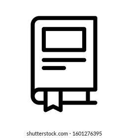 bookmark vector thin line icon 