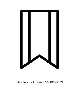 bookmark vector thin line icon 