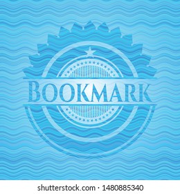 Bookmark water wave concept emblem background. Vector Illustration. Detailed.