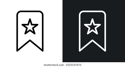 Bookmarkline in Thin line black color. flat simple vector symbols illustration.