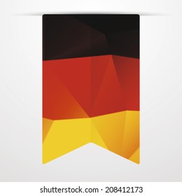 bookmarks with German flag isolated on white background