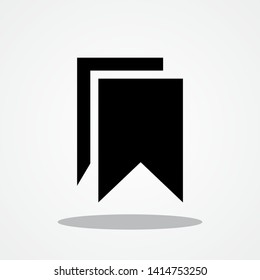 Bookmarks Icon with Gray Shadow