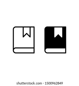 Bookmarks icon. With outline and glyph style
