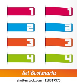 Bookmarks icon set templates