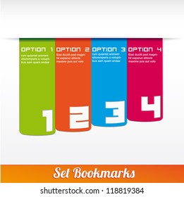 Bookmarks icon set templates