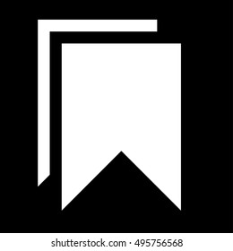 Bookmarks icon in trendy flat style isolated on black background. Flat vector illustration.