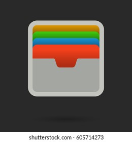 Bookmarks, icons. Vector illustration
