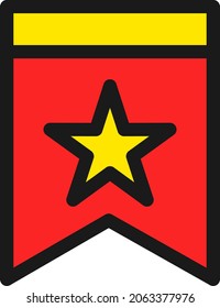 Bookmarks Line Filled Vector Icon Design
