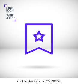 Bookmarks line vector icon