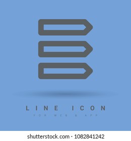 Bookmarks minimal icon. Sticker line vector icon for websites and mobile minimalistic flat design.