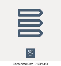 Bookmarks minimal icon. Sticker line vector icon for websites and mobile minimalistic flat design.