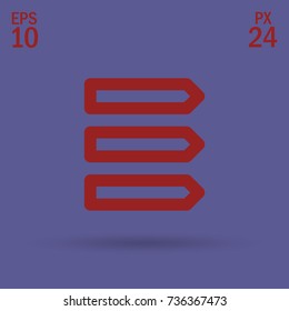 Bookmarks minimal icon. Sticker line vector icon for websites and mobile minimalistic flat design.